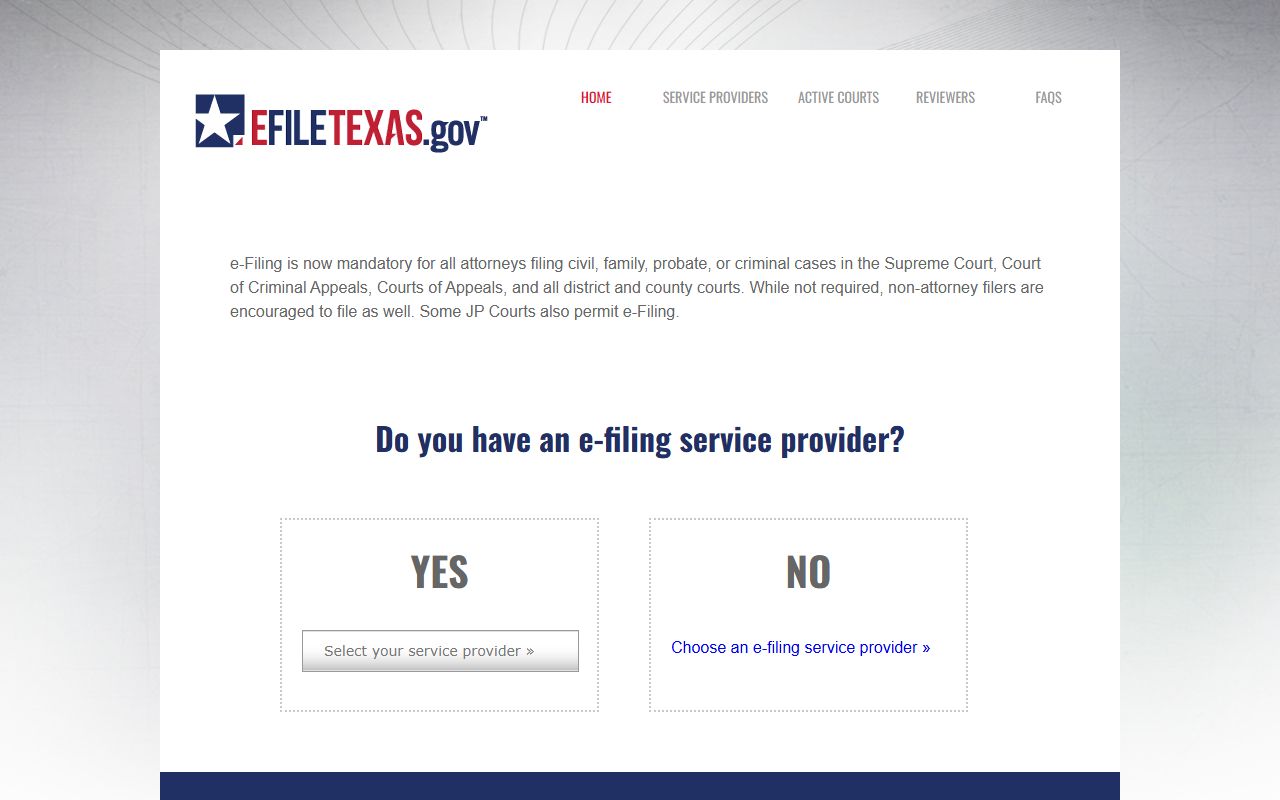 Lubbock County District Clerk eFileTexas state filing portal